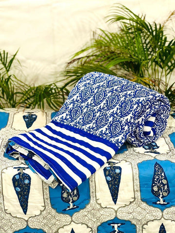 Hand Block Printed Jaipuri Quilts By Label Rahul Singh