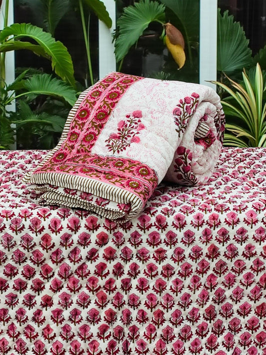 Hand Block Printed Jaipuri Quilts By Label Rahul Singh