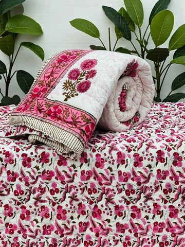 Hand Block Printed Jaipuri Quilts By Label Rahul Singh