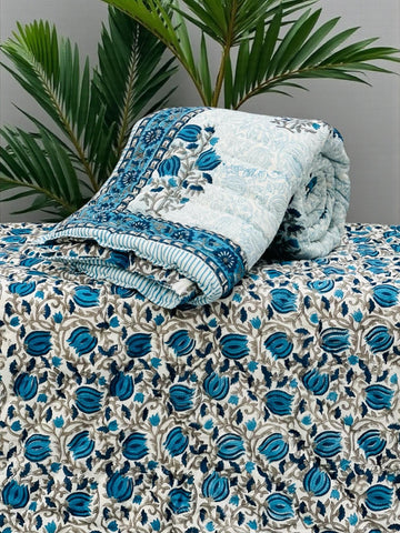 Hand Block Printed Jaipuri Quilts By Label Rahul Singh