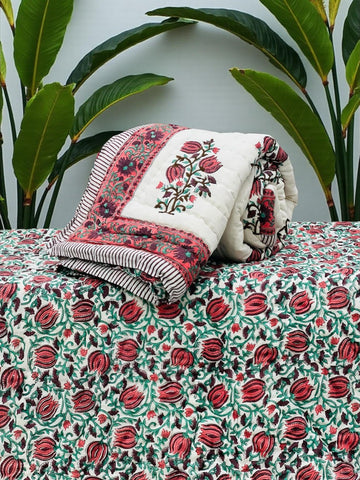 Hand Block Printed Jaipuri Quilts By Label Rahul Singh