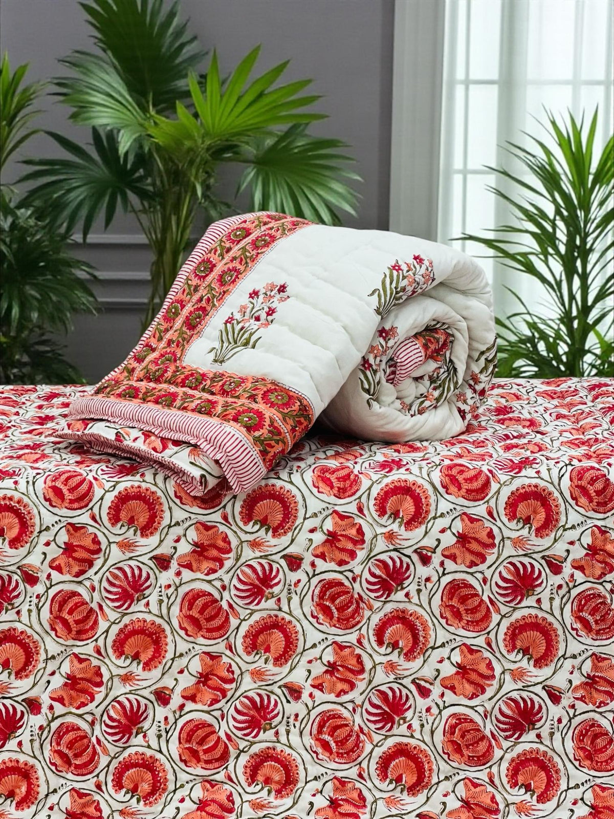Hand Block Printed Jaipuri Quilts By Label Rahul Singh