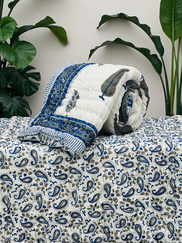 Hand Block Printed Jaipuri Quilts By Label Rahul Singh