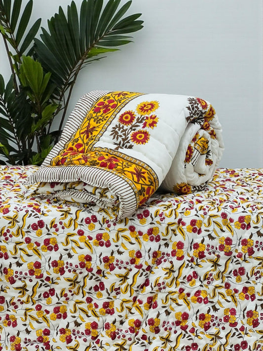 Hand Block Printed Jaipuri Quilts By Label Rahul Singh