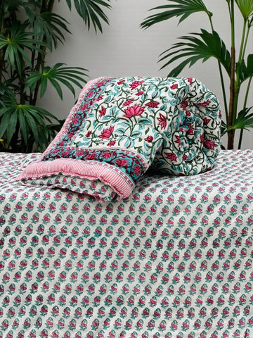 Hand Block Printed Jaipuri Quilts By Label Rahul Singh