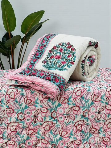 Hand Block Printed Jaipuri Quilts By Label Rahul Singh