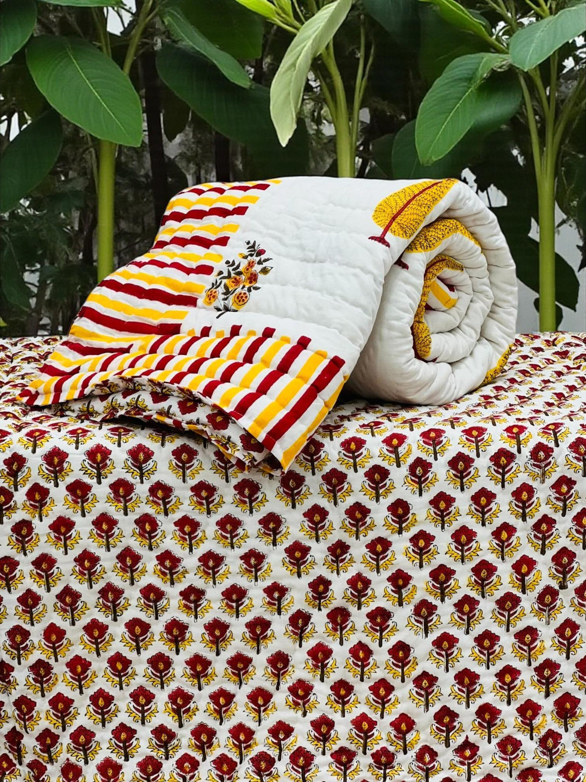 Hand Block Printed Jaipuri Quilts By Label Rahul Singh