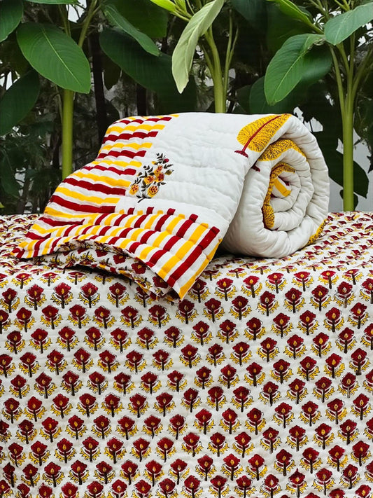 Hand Block Printed Jaipuri Quilts By Label Rahul Singh
