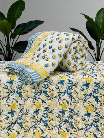 Hand Block Printed Jaipuri Quilts By Label Rahul Singh