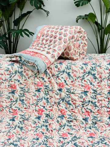 Hand Block Printed Jaipuri Quilts By Label Rahul Singh