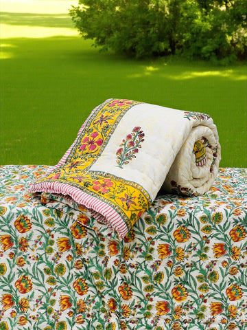Hand Block Printed Jaipuri Quilts