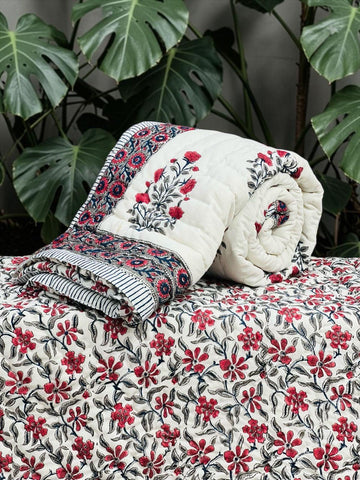 Hand Block Printed Jaipuri Quilts By Label Rahul Singh