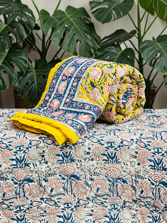 Hand Block Printed Jaipuri Quilts By Label Rahul Singh