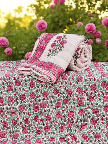 Hand Block Printed Jaipuri Quilts