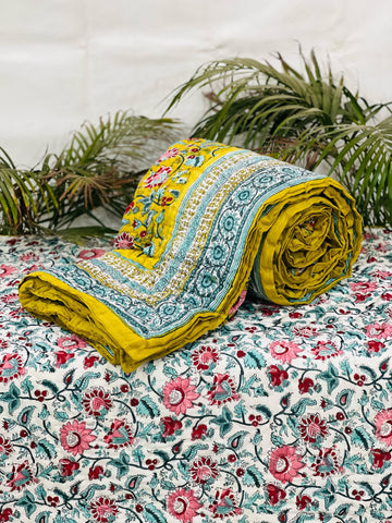 Hand Block Printed Jaipuri Quilts