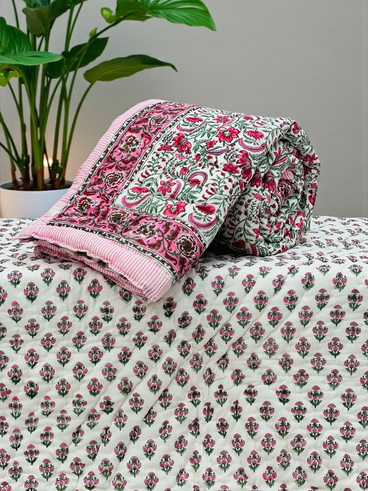 Hand Block Printed Jaipuri Quilts By Label Rahul Singh