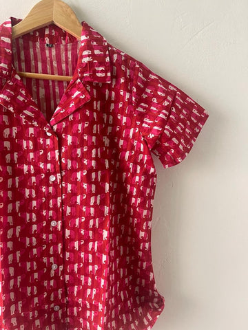 Kartikeya Jaipur Cute Elephant Half Sleeve Shirt
