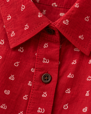 Classic Telugu Alphabet Full Sleeves Shirt for Women