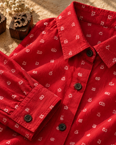 Classic Telugu Alphabet Full Sleeves Shirt for Women