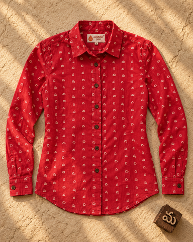Classic Telugu Alphabet Full Sleeves Shirt for Women