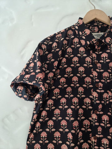 Batik Print Cotton Half Sleeves Shirt for Men - Limited Edition