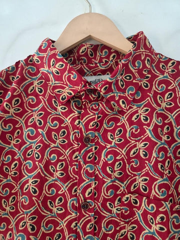Ethnic Print Cotton Half Sleeves Shirt for Men