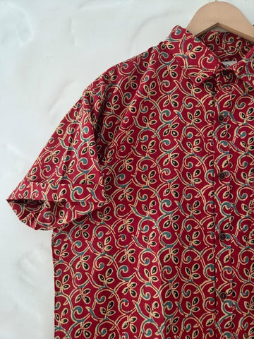 Ethnic Print Cotton Half Sleeves Shirt for Men