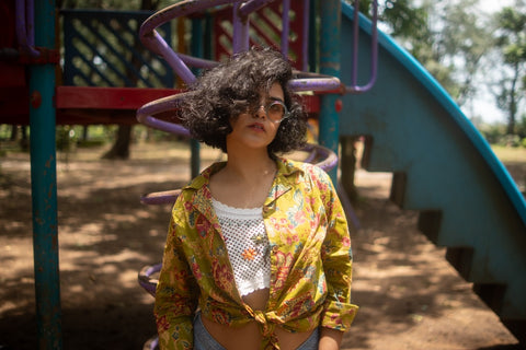 Floral Print Full Sleeve Cotton Shirt for Womens