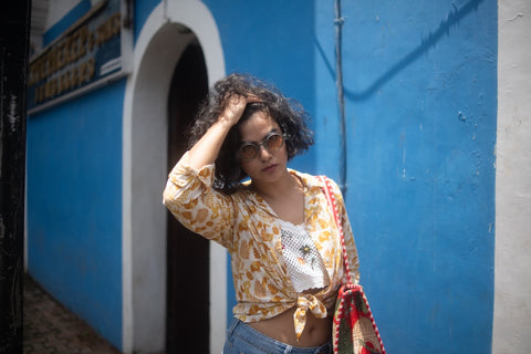 Jungle Print Full Sleeve Cotton Shirt for Womens