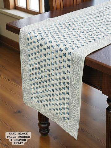 Handblock Table Runner ( 4 seater )