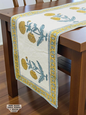 Handblock Table Runner ( 4 seater )
