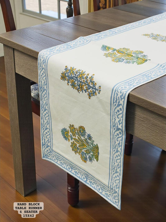 Handblock Table Runner ( 4 seater )