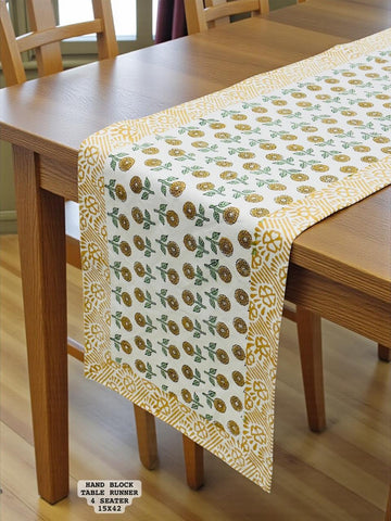 Handblock Table Runner ( 4 seater )