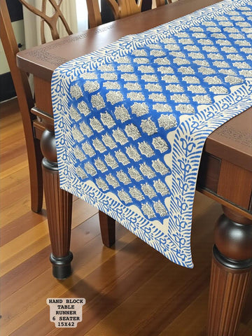 Handblock Table Runner ( 4 seater )