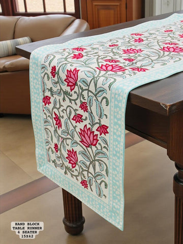 Handblock Table Runner ( 4 seater )