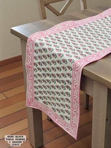 Handblock Table Runner ( 4 seater )