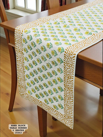 Handblock Table Runner ( 4 seater )