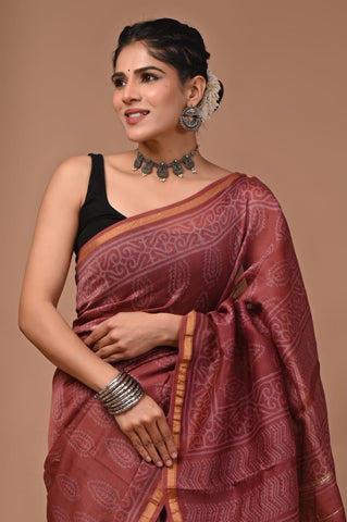 Beautiful Chanderi Saree with Blouse