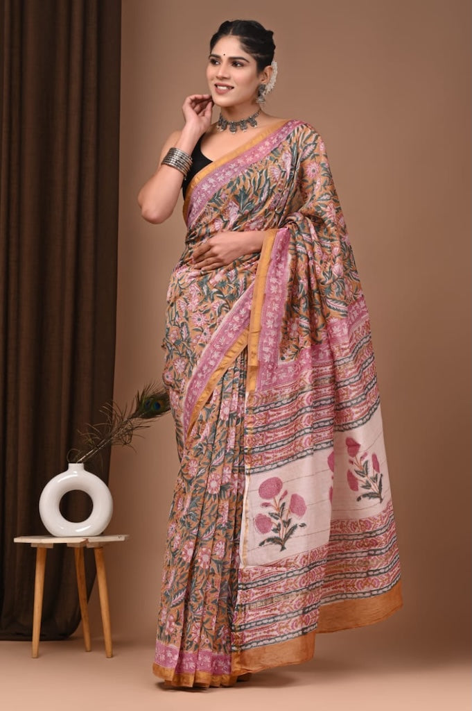 Beautiful Chanderi Saree with Blouse