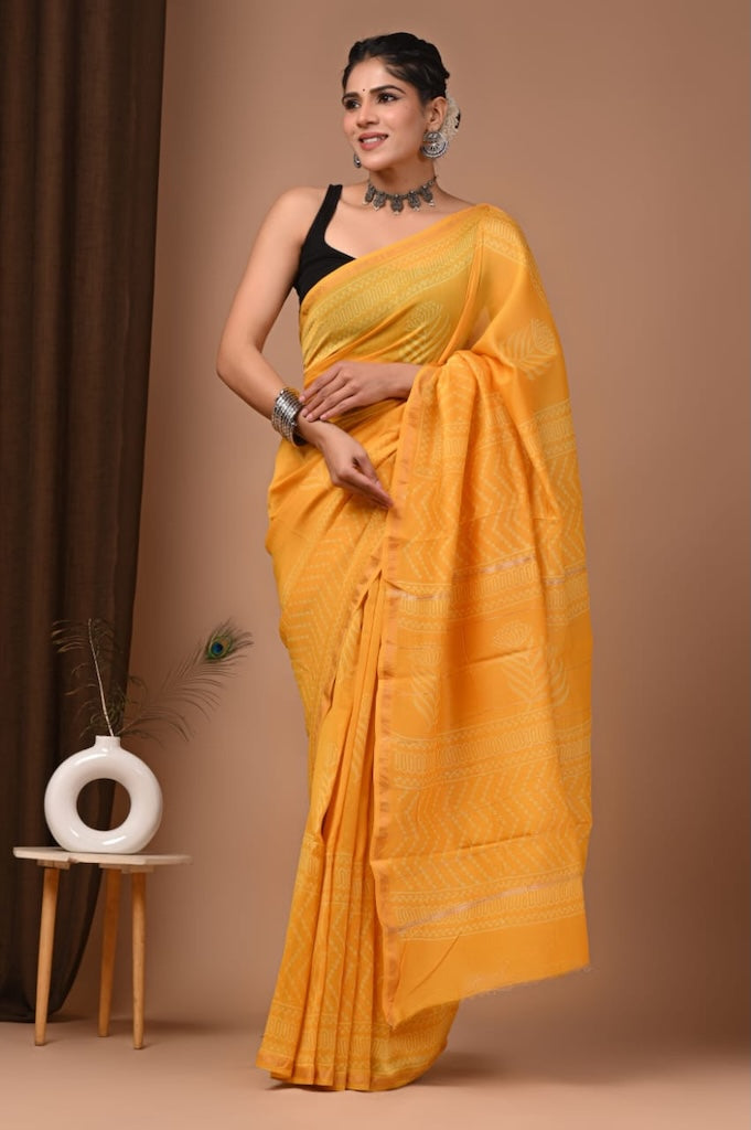 Beautiful Chanderi Saree with Blouse