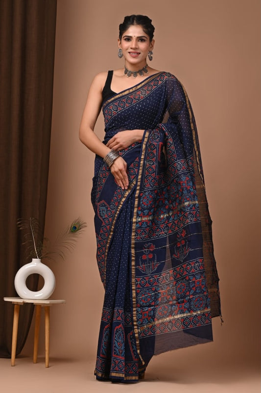 Beautiful Chanderi Saree with Blouse