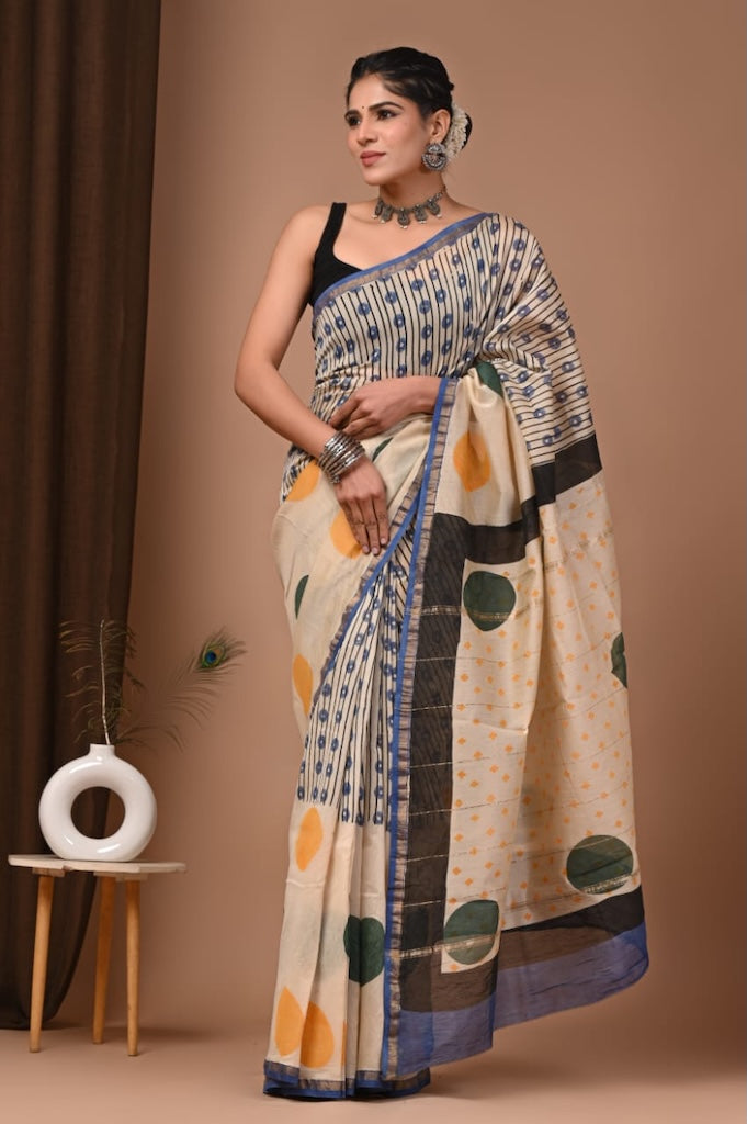 Beautiful Chanderi Saree with Blouse
