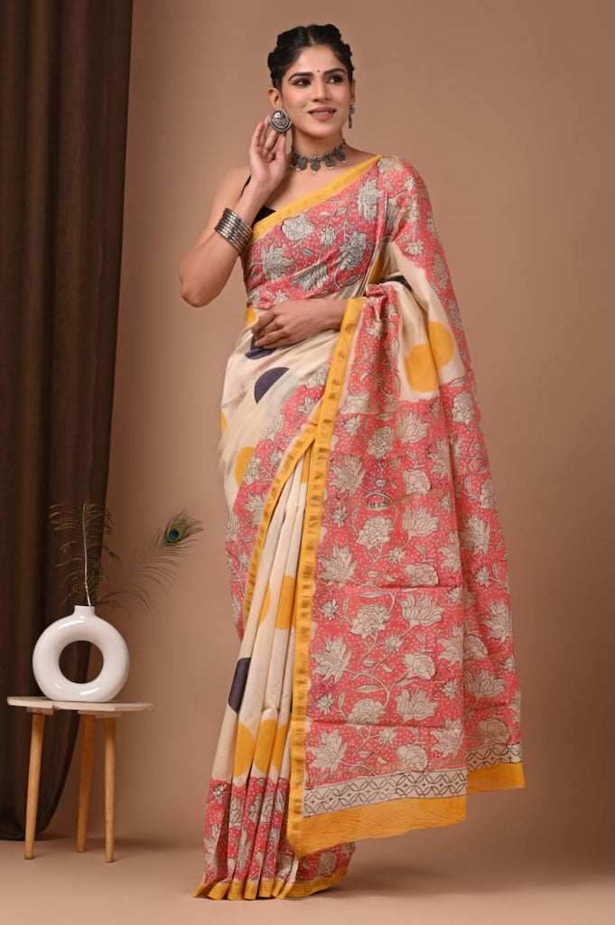 Beautiful Chanderi Saree with Blouse