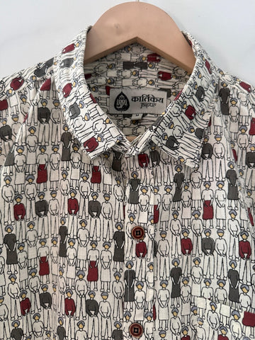 Trendy Art Design Cotton Shirt For Men By Kartikeya Jaipur