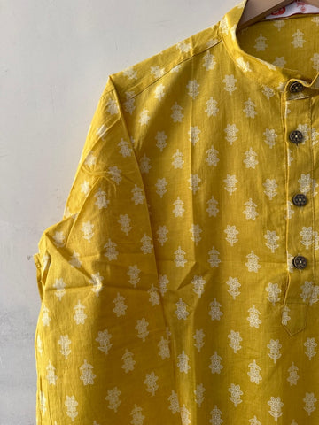 Haldi Ceremony Sanganeri Traditional Cotton Short Kurta
