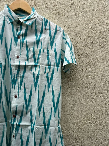 Ikat Print Cotton Shirt for Men