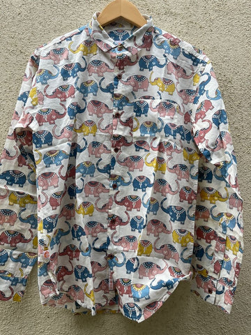 Kartikeya Jaipur Full Sleeve Elephant Print Men's Shirt