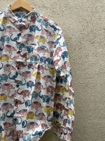 Kartikeya Jaipur Full Sleeve Elephant Print Men's Shirt