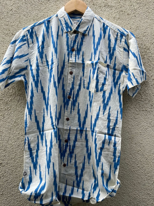 Ikat Print Cotton Shirt for Men