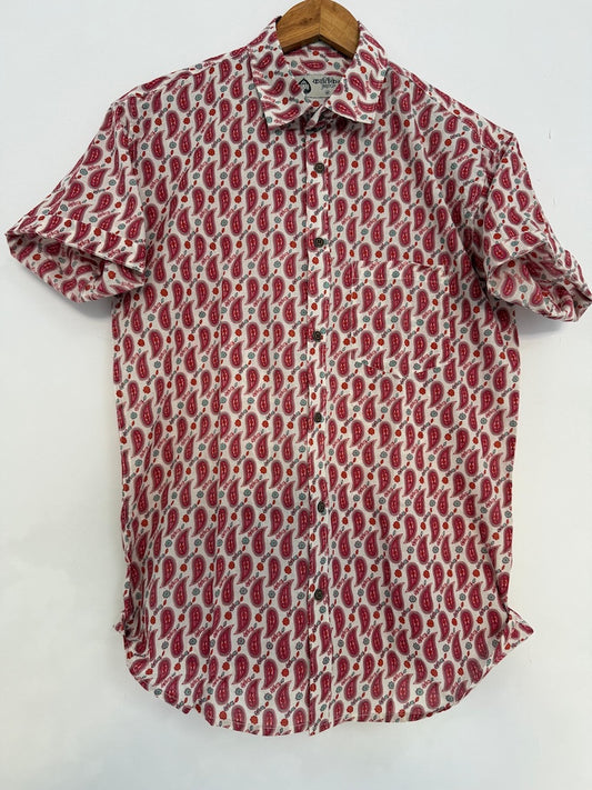Sanganeri Print Cotton Shirt for Mens